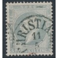 NORWAY - 1857 3Skilling grey King Oscar I, used – Facit # 3b