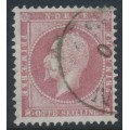 NORWAY - 1856 8Sk pale carmine King Oscar I, used – Facit # 5a