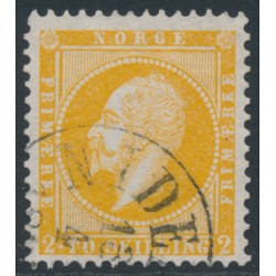 NORWAY - 1857 2Sk orange King Oscar I, used – Facit # 2a
