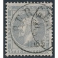 NORWAY - 1857 3Sk lilac-grey King Oscar I, used – Facit # 3a