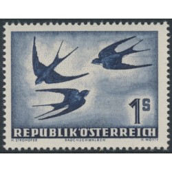 AUSTRIA - 1953 1S deep purple-ultramarine Bird airmail, MNH – Michel # 984
