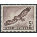 AUSTRIA - 1953 5S deep purple-brown Bird airmail, MNH – Michel # 986