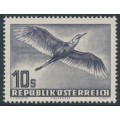 AUSTRIA - 1953 10S deep violet-grey Bird airmail, MNH – Michel # 987