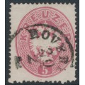 AUSTRIA - 1863 5Kr rose-red Double-Headed Eagle, perf. 14, used – Michel # 26