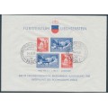LIECHTENSTEIN - 1936 Second Stamp Exhibition, Vaduz M/S, used – Michel # Block 2