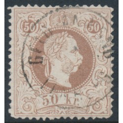 AUSTRIA - 1867 50Kr brown Emperor Franz Joseph, coarse print, used – Michel # 41I
