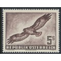 AUSTRIA - 1953 5S deep purple-brown Bird airmail, MNH – Michel # 986