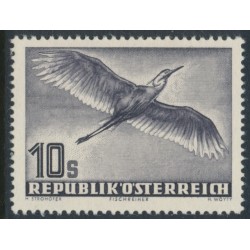 AUSTRIA - 1953 10S deep violet-grey Bird airmail, MNH – Michel # 987