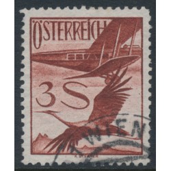 AUSTRIA - 1926 3S deep brown-red Crane airmail, used – Michel # 485