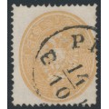 AUSTRIA - 1863 15Kr brown Double-Headed Eagle, perf. 14, used – Michel # 28a