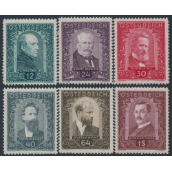 AUSTRIA - 1932 Austrian Painters set of 6, MH – Michel # 545-550