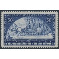 AUSTRIA - 1933 50g+50g deep ultramarine WIPA, plain paper, MH – Michel # 555A