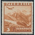 AUSTRIA - 1935 3S brown-orange Airmail, MNH – Michel # 610