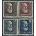 AUSTRIA - 1928 10th Anniversary of the Republic set of 4, MH – Michel # 494-497