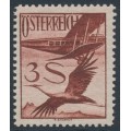 AUSTRIA - 1926 3S deep brown-red Crane airmail, MH – Michel # 485