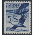 AUSTRIA - 1926 5S deep violet-blue Crane airmail, MH – Michel # 486