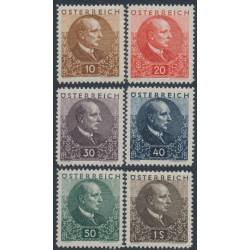 AUSTRIA - 1930 President Miklas set of 6, MNH – Michel # 512-517