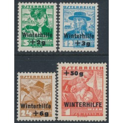 AUSTRIA - 1935 Winter Relief overprints set of 4, MH – Michel # 613-616