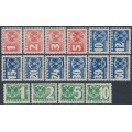 AUSTRIA - 1935 Coat of Arms Postage Dues set of 16, MH – Michel # P159-P174