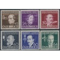 AUSTRIA - 1936 Austrian Inventors set of 6, MH – Michel # 632-637