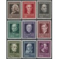 AUSTRIA - 1937 Austrian Doctors set of 9, MH – Michel # 649-657