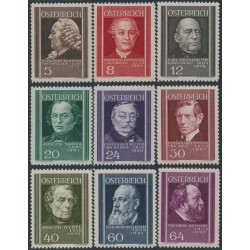 AUSTRIA - 1937 Austrian Doctors set of 9, MH – Michel # 649-657