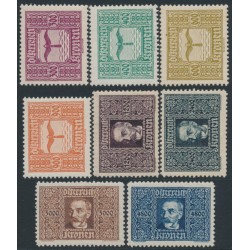 AUSTRIA - 1922 Airmail set of 8, MH – Michel # 425-432