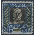 AUSTRIA - 1908 10Kr Emperor Franz Josef Jubilee on white paper, used – Michel # 156w