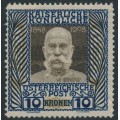 AUSTRIA - 1908 10Kr Emperor Franz Josef Jubilee on white paper, MH – Michel # 156w