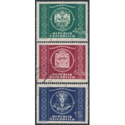 AUSTRIA - 1949 UPU Anniversary set of 3, used – Michel # 943-945