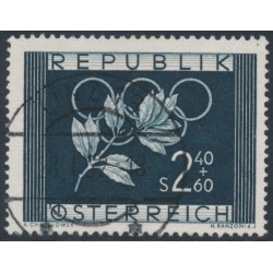AUSTRIA - 1952 2.40S+60g blue Winter & Summer Olympics, used – Michel # 969