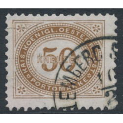 AUSTRIA - 1894 50Kr brown Postage Due, perf. 11½:11½, used – Michel # P9E
