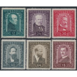 AUSTRIA - 1932 Austrian Painters set of 6, MH – Michel # 545-550