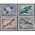 AUSTRIA - 1953 1S to 10S Birds airmail set of 4, used – Michel # 984-987