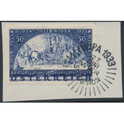 AUSTRIA - 1933 50g+50g blue WIPA philatelic exhibition, used – Michel # 555A