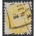 AUSTRIA - 1863 2Kr yellow Double-Headed Eagle, perf. 9½, used – Michel # 30a