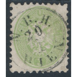 AUSTRIA - 1863 3Kr pale green Double-Headed Eagle, perf. 9½, used – Michel # 31a
