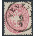 AUSTRIA - 1863 5So rose Arms, perf. 14, Lombardy-Venice, used – Michel # 16