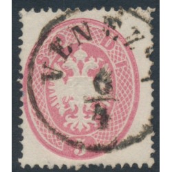 AUSTRIA - 1863 5So rose Arms, perf. 14, Lombardy-Venice, used – Michel # 16