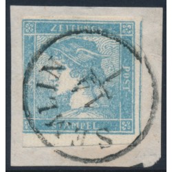 AUSTRIA - 1851 0.6Kr pale blue Mercury newspaper stamp, type I, used – Michel # 6Iy