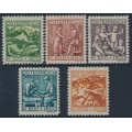 AUSTRIA - 1924 Tuberculosis Fund set of 5, MH – Michel # 442-446
