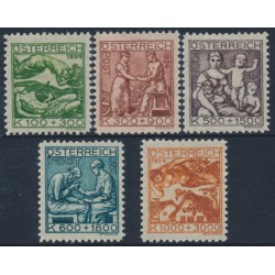 AUSTRIA - 1924 Tuberculosis Fund set of 5, MH – Michel # 442-446