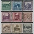 AUSTRIA - 1923 Provincial Capitals set of 9, MH – Michel # 433-441 