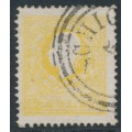 AUSTRIA - 1858 2So yellow Emperor, type I, Lombardy-Venice, used – Michel # 6I