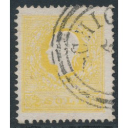 AUSTRIA - 1858 2So yellow Emperor, type I, Lombardy-Venice, used – Michel # 6I