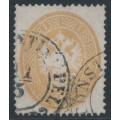 AUSTRIA - 1863 15So brown Arms, Lombardy-Venice, Levant cancel – Michel # V18