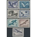 AUSTRIA - 1950 60g to 20S Birds set of 7, MNH – Michel # 955-956, 968, 984-987