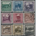 AUSTRIA - 1923 Provincial Capitals set of 9, used – Michel # 433-441 