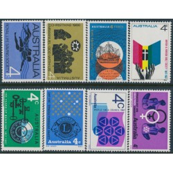 AUSTRALIA - 1966-1967 the eight different 4c commemoratives, MNH – SG # 406-413