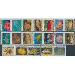 AUSTRALIA - 1984-1986 Marine Life complete set of 19, MNH – SG # 919-937